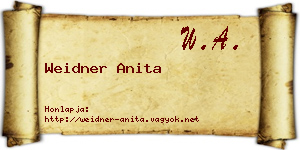 Weidner Anita névjegykártya
